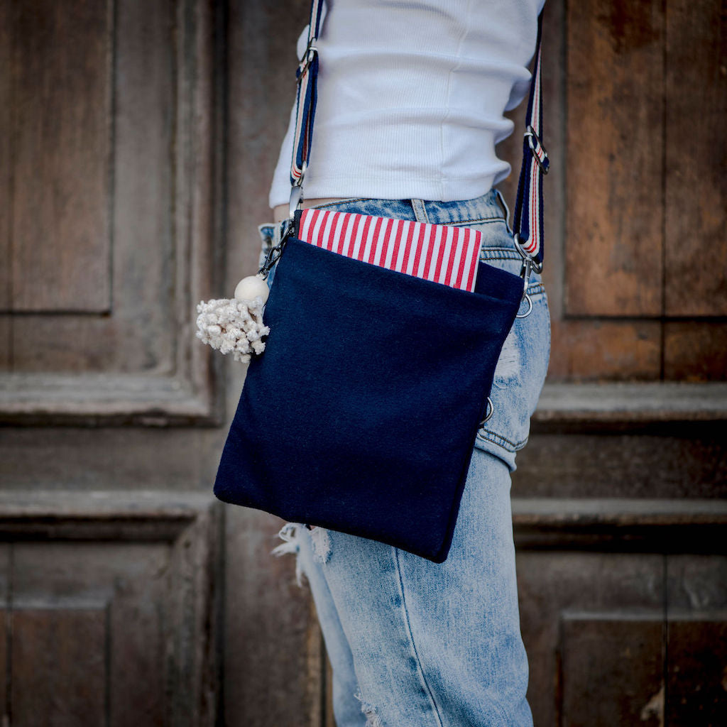 Navy Cross Body Bag